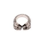 GUCCI STERLING SILVER TIGER HEAD CUFF RINGS 9