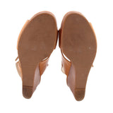 COLE HAAN WEDGE SANDALS BROWN 9.5 US