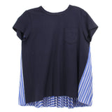 SACAI PLEATED TOPS BLUE S