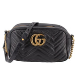 GUCCI MARMONT CAMERA CROSSBODYS BLACK