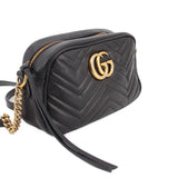 GUCCI MARMONT CAMERA CROSSBODYS BLACK