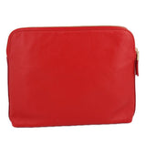 INDIA HICKS LEATHER POUCHES RED