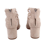 POUR LA VICTOIRE AMANI BLOCK HEEL CAGE SANDALS BEIGE 11 US