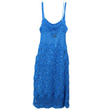 J CREW CROCHET DRESSES BLUE M