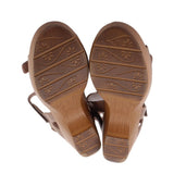 DANSKO PLATFORM SANDALS BROWN 9 US