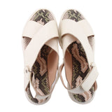 AGL MAYA CRISSCROSS PLATFORM SANDALS WHITE 41 EU | 10 US