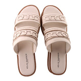 KELSI DAGGER BROOKLYN DRIFT PLATFORM SLIDE SANDALS CREAM 9.5 US