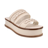 KELSI DAGGER BROOKLYN DRIFT PLATFORM SLIDE SANDALS CREAM 9.5 US