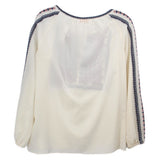 TORY BURCH EMBROIDERED TOPS IVORY S | 6