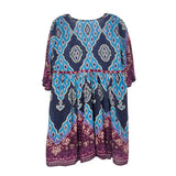 BA&SH PRINT DRESSES NAVY S