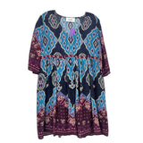 BA&SH PRINT DRESSES NAVY S