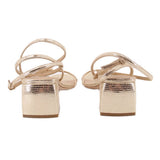 BADGLEY MISCHKA METALLIC SANDALS GOLD 9.5 US