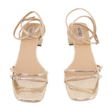 BADGLEY MISCHKA METALLIC SANDALS GOLD 9.5 US