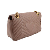 GUCCI MEDIUM MARMONT CROSSBODYS TAUPE