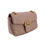GUCCI MEDIUM MARMONT CROSSBODYS TAUPE