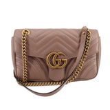 GUCCI MEDIUM MARMONT CROSSBODYS TAUPE