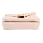 Cream Micro Pochette Metis crossbody top view with rectangular clasp on flap
