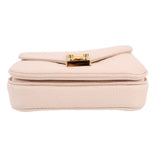 Cream Micro Pochette Metis crossbody top view with rectangular clasp on flap