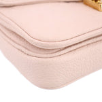 Cream Micro Pochette Metis crossbody seam and corner close-up showing flap lining edge