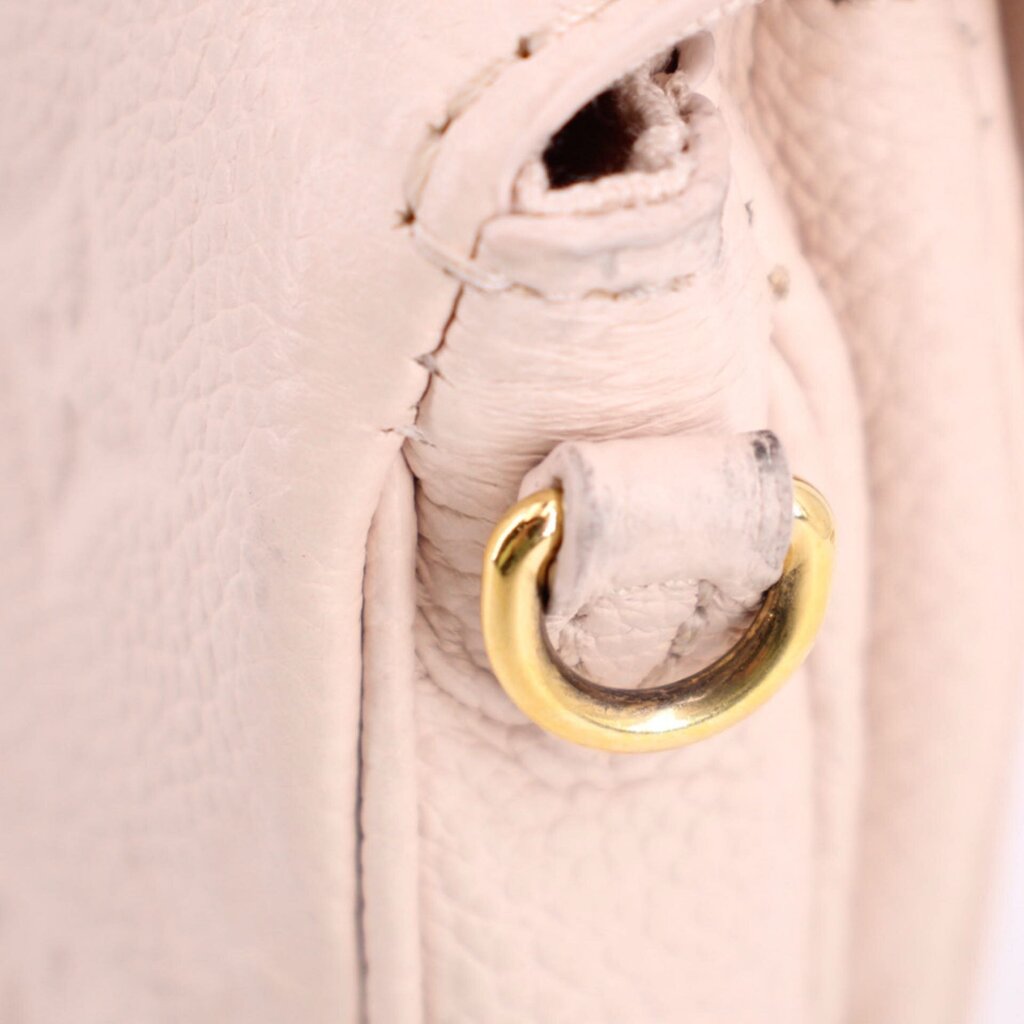 LOUIS VUITTON cream micro crossbody bag, flap top and gold-tone clasp ring