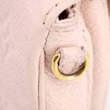 LOUIS VUITTON cream micro crossbody bag, flap top and gold-tone clasp ring