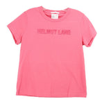Pink HELMUT LANG short-sleeve T-shirt with logo at chest