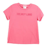 Pink HELMUT LANG short-sleeve T-shirt with logo at chest