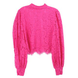VICI LACE TOPS PINK M