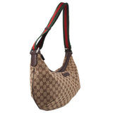 GUCCI CANVAS WEB CROSSBODYS BROWN