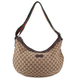 GUCCI CANVAS WEB CROSSBODYS BROWN