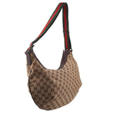 GUCCI CANVAS WEB CROSSBODYS BROWN