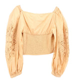 FARM RIO EMBROIDERED TOPS ORANGE L