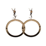 YSL CASSANDRE EARRINGS GOLD