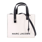 MARC JACOBS MINI GRIND TOTE CROSSBODYS WHITE/BLACK