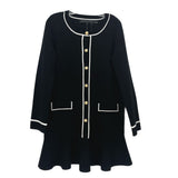 ENDLESS ROSE BUTTON FRONT DRESSES BLACK XS