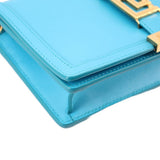 VERSACE GRECA GODDESS CHAIN WALLET CROSSBODYS BLUE