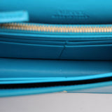 VERSACE GRECA GODDESS CHAIN WALLET CROSSBODYS BLUE