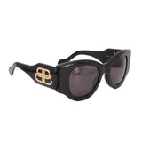 BALENCIAGA BB0070S OVERSIZED SUNGLASSES BLACK