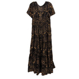 ANTHRO PRINT MAXI DRESSES BLACK L