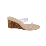 CULT GAIA WEDGE SANDALS CLEAR 8 US