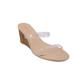 CULT GAIA WEDGE SANDALS CLEAR 8 US
