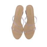 CULT GAIA WEDGE SANDALS CLEAR 8 US