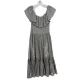 TORY BURCH STRIPED DRESSES GRAY S