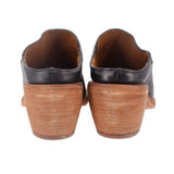FRYE LEATHER MULE HEELS BLACK 10 US