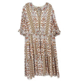 TORY BURCH PRINT DRESSES CREAM L | 12