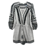 VERONICA BEARD STRIPED ROMPERS WHITE S