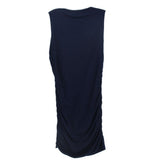 VELVET RUCHED DRESSES BLUE L