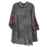 IC STRIPED TOPS BLACK L