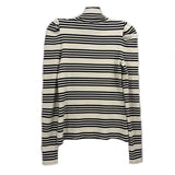 VERONICA BEARD STRIPED TOPS BLACK XS