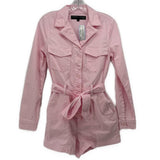 VERONICA BEARD LONG SLEEVE ROMPERS PINK XS